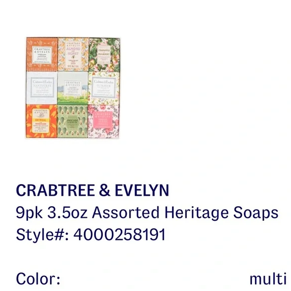 Crabtree and Evelyn boxed soaps NWT - Picture 4 of 5